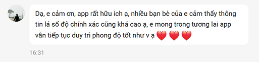 Tin nhắn Zalo từ khách hàng Thái Âm