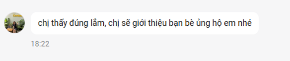 Tin nhắn Zalo từ khách hàng Thái Âm