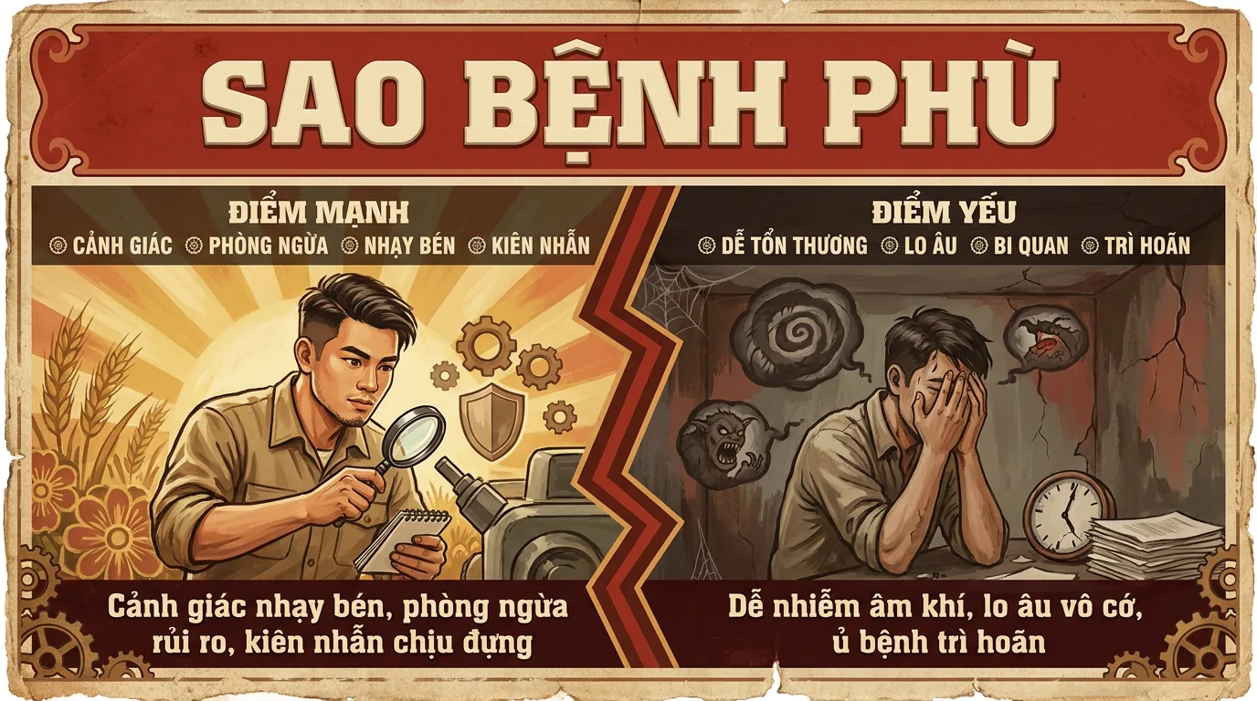 Sao Bệnh Phù, Phụ Tinh Dấu Hiệu Bất An Trong Tử Vi