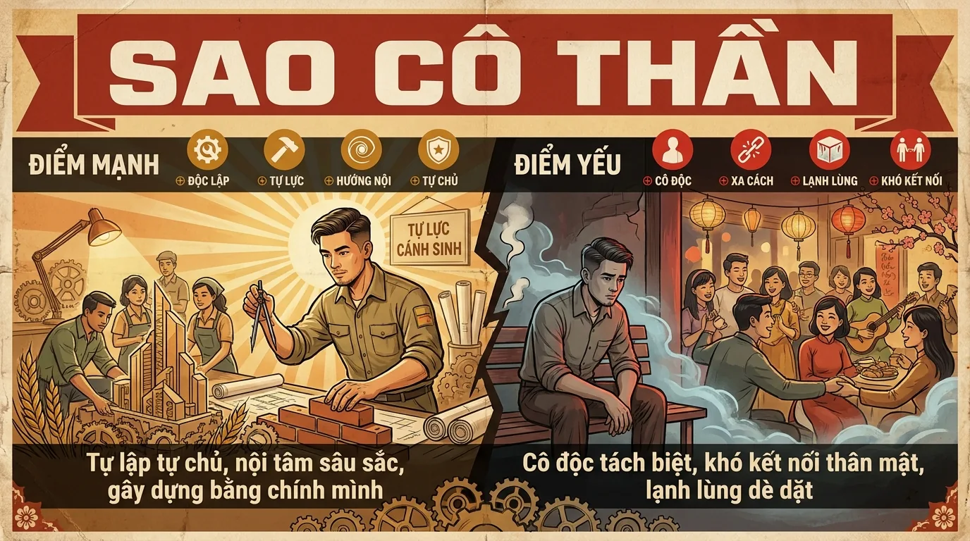 Sao Cô Thần, Phụ Tinh Cô Độc Và Tự Lập Trong Tử Vi