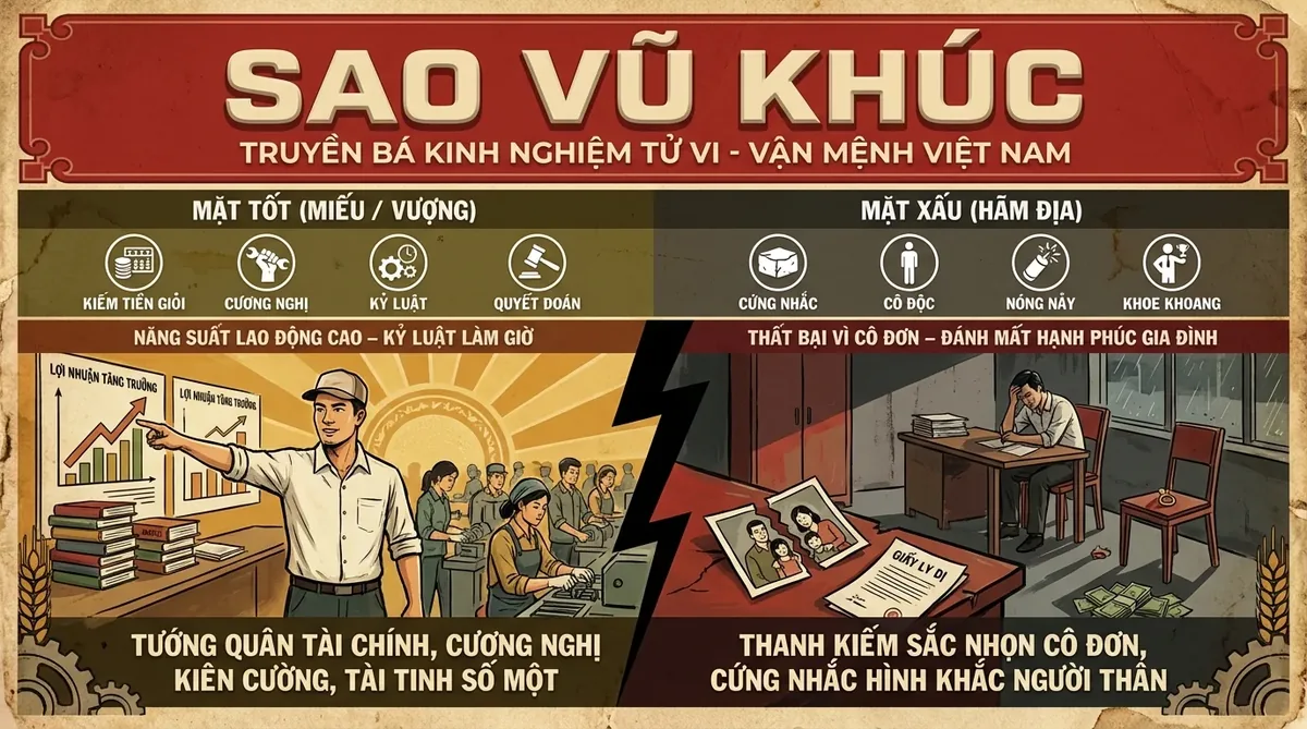 Sao Vũ Khúc, Tướng Tinh Tài Bạch Trong Tử Vi Đẩu Số