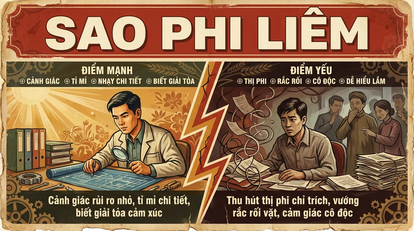 Sao Phi Liêm, Phụ Tinh Thị Phi Phiền Phức Trong Tử Vi
