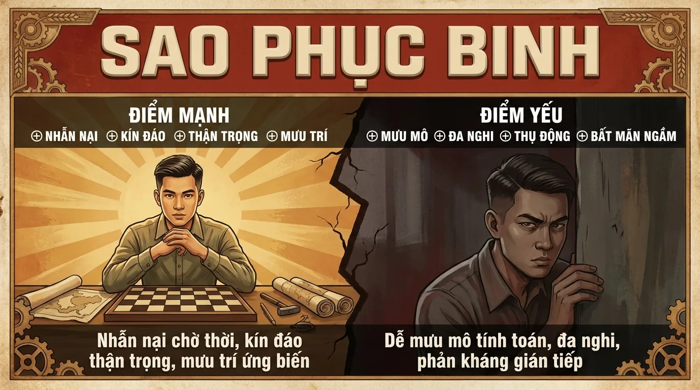 Sao Phục Binh, Phụ Tinh Ẩn Giấu Mưu Lược Trong Tử Vi