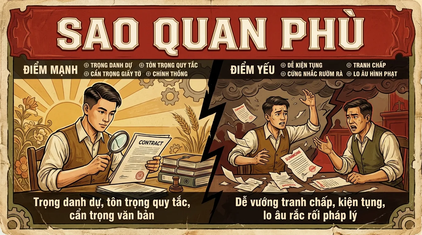 Sao Quan Phù, Phụ Tinh Ấn Tín Và Pháp Lý Trong Tử Vi