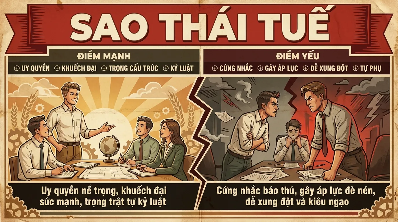 Sao Thái Tuế, Phụ Tinh Chủ Uy Quyền Và Khuếch Đại Trong Tử Vi