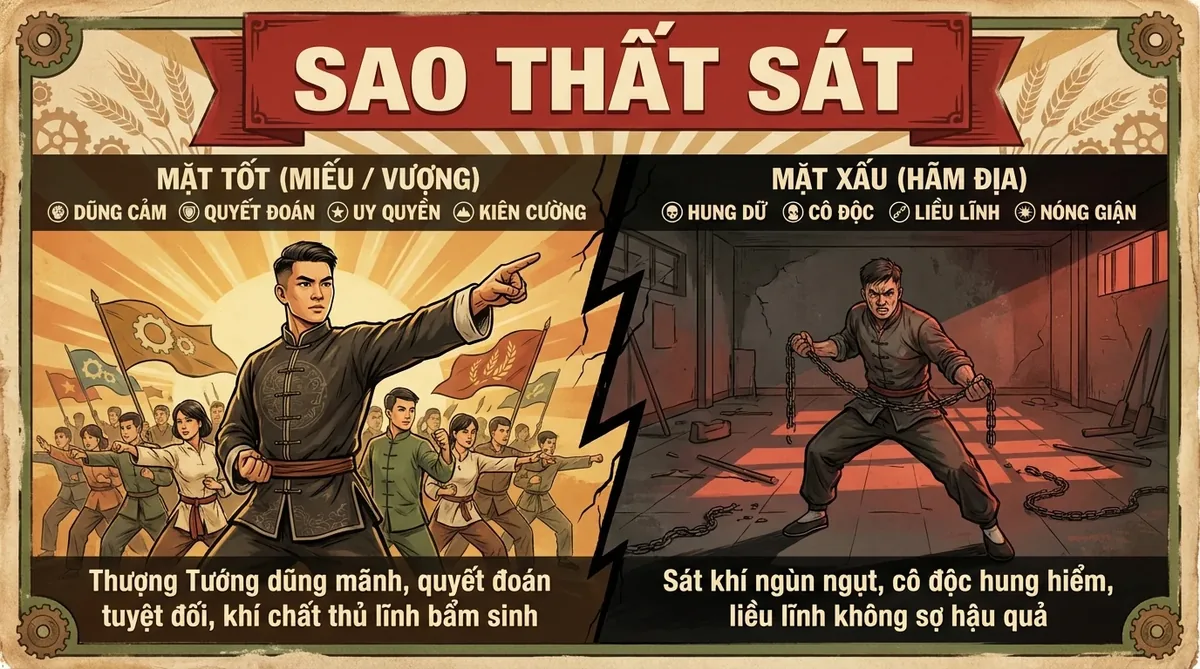 Sao Thất Sát - Thượng Tướng Cầm Quân Trong Tử Vi