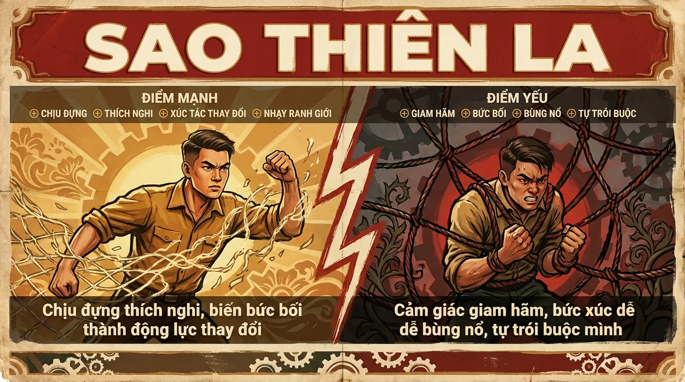 Sao Thiên La, Phụ Tinh Ràng Buộc Và Giam Hãm Trong Tử Vi