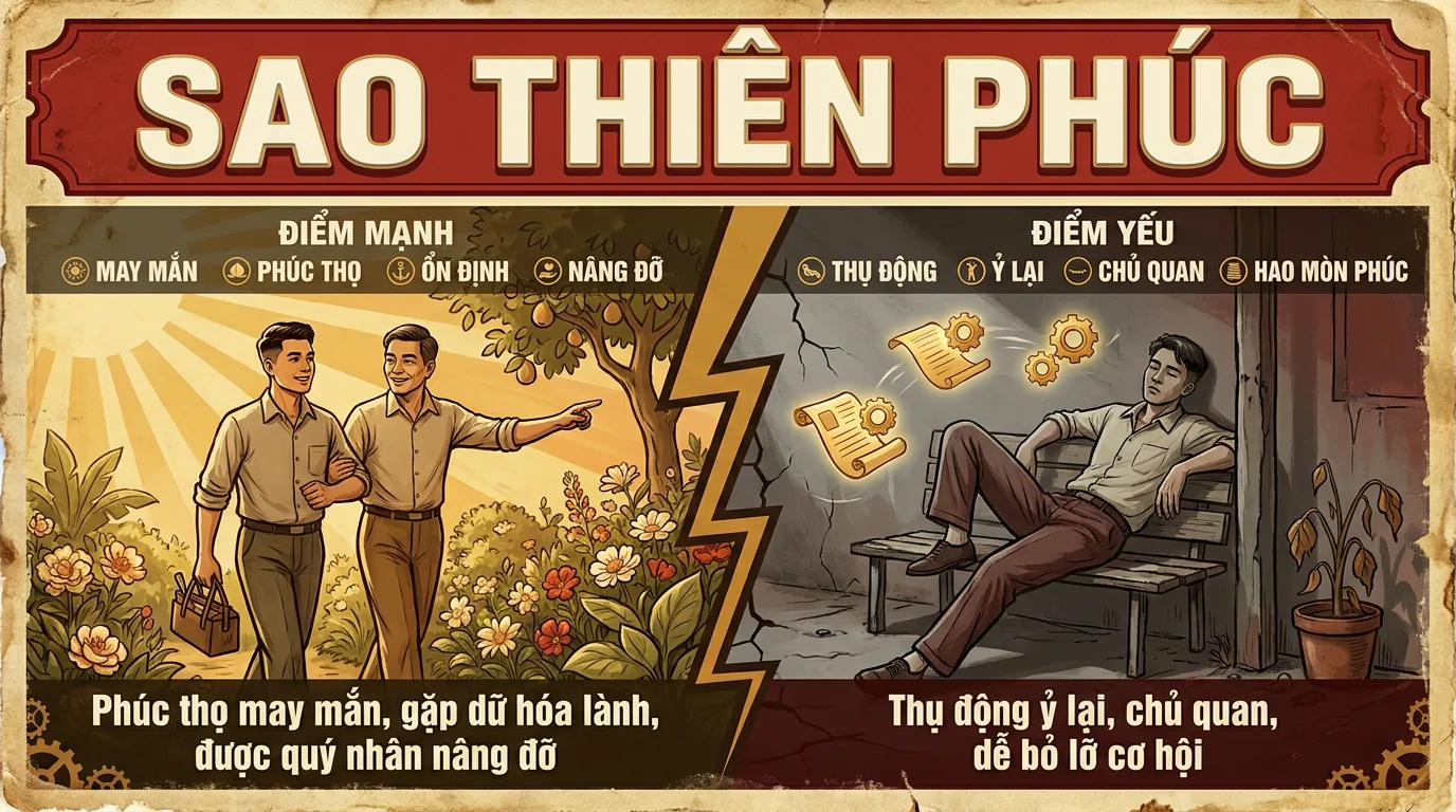Sao Thiên Phúc, Phụ Tinh Phúc Thọ May Mắn Trong Tử Vi