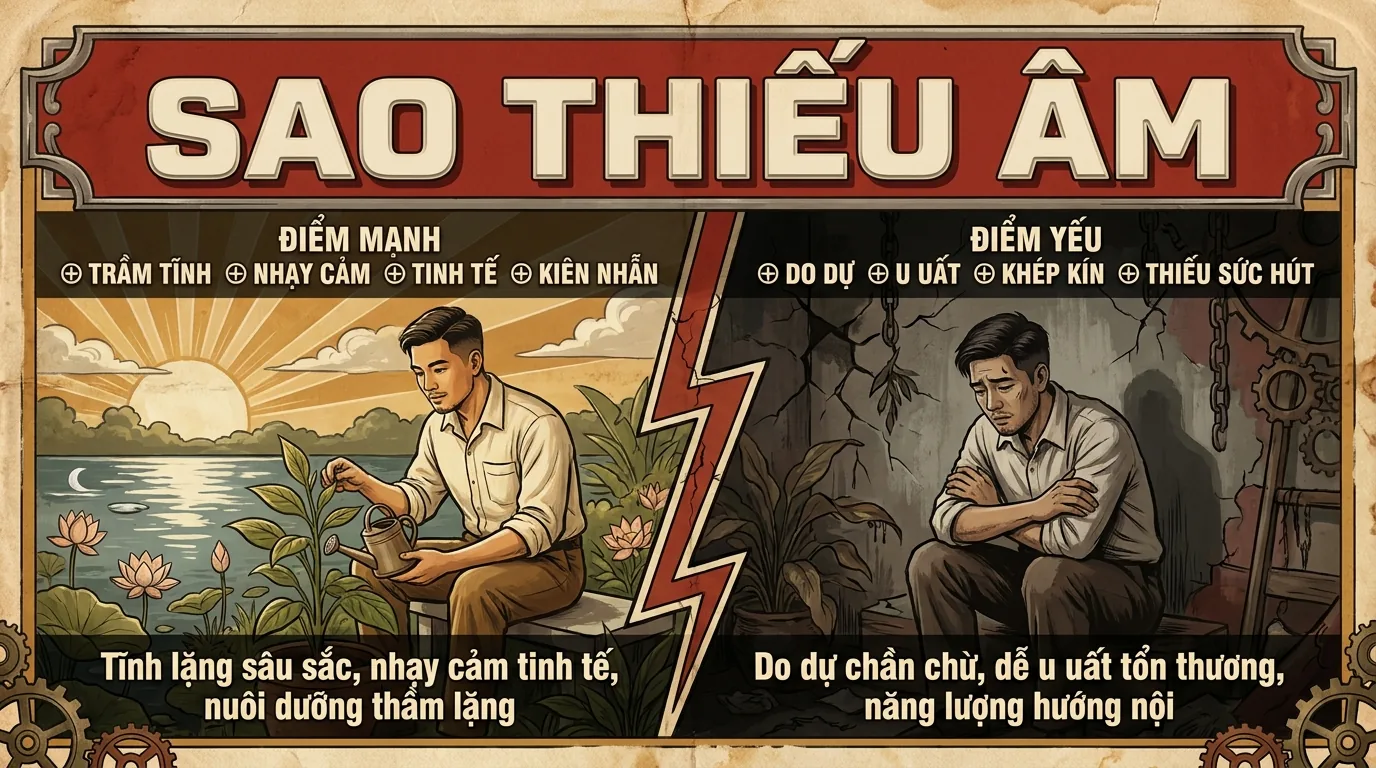 Sao Thiếu Âm, Phụ Tinh Tĩnh Lặng Và Nhạy Cảm Trong Tử Vi