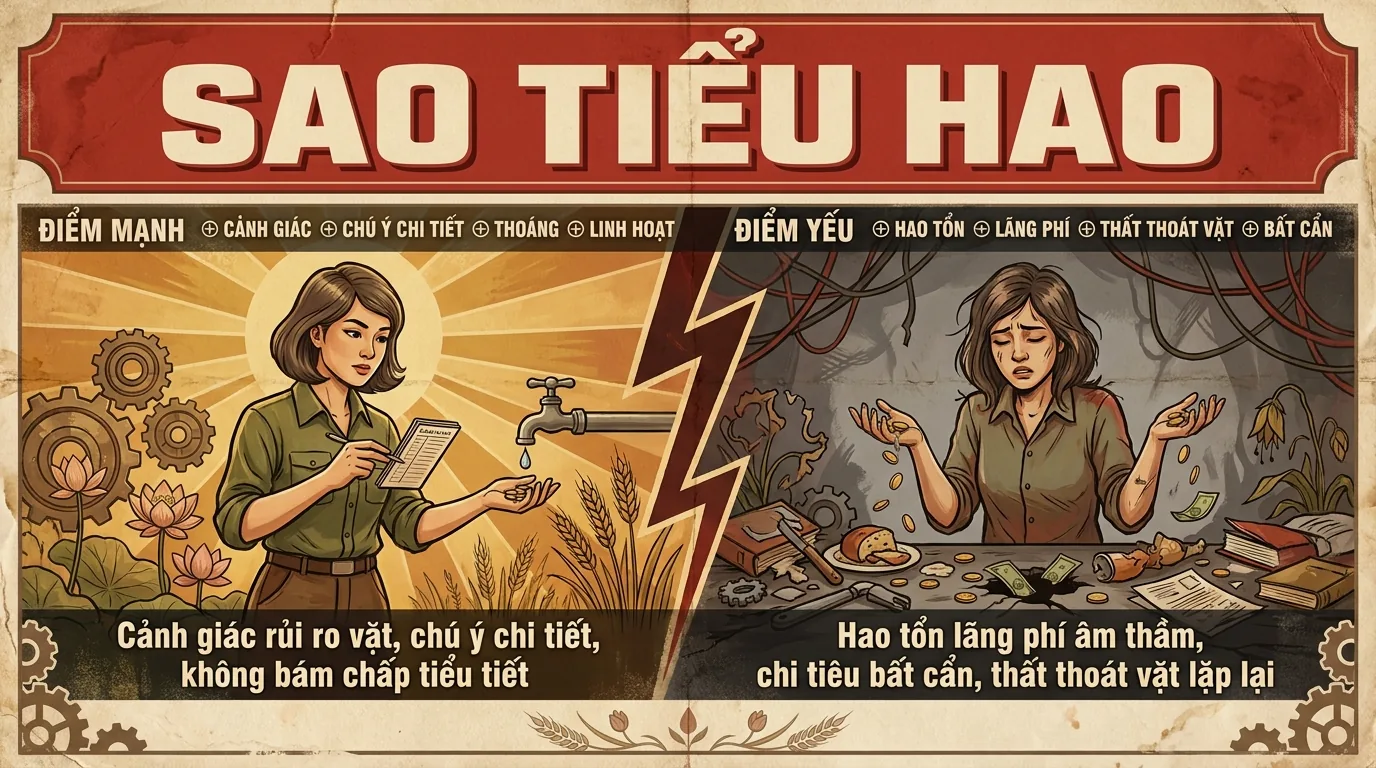 Sao Tiểu Hao, Phụ Tinh Chủ Hao Tổn Vặt Trong Tử Vi
