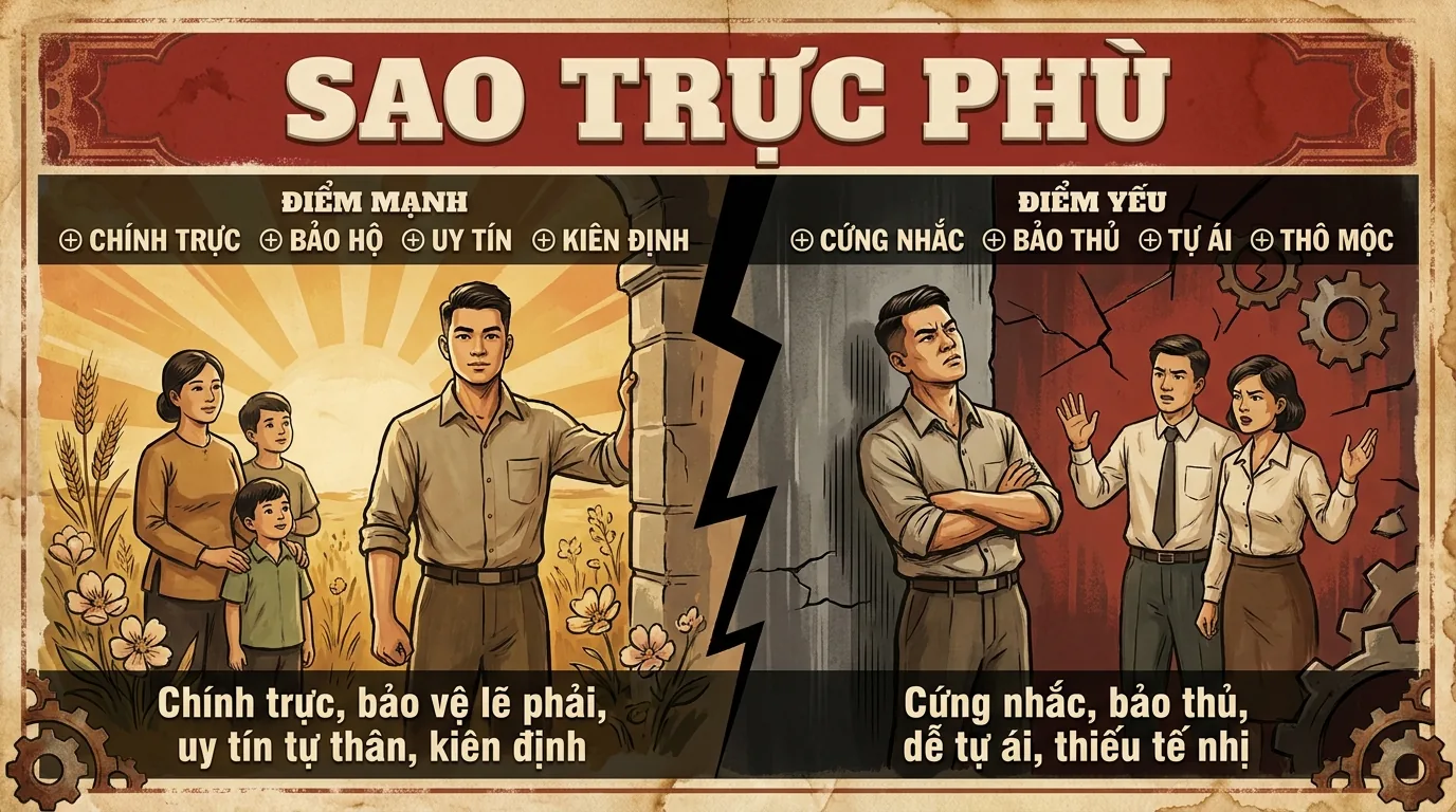 Sao Trực Phù, Phụ Tinh Chính Trực Và Bảo Hộ Trong Tử Vi
